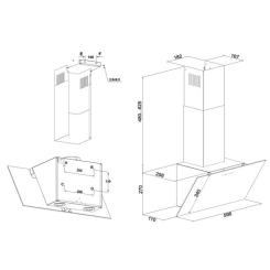 Вытяжка кухонная Eleyus CRISTAL 1000 LED 60 WH Фото 11
