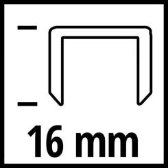 Скобы для строительного степлера Einhell 5.7х16мм, 3000шт. Фото 2
