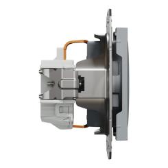 Розетка Schneider Electric ASFORA сталь Фото 2