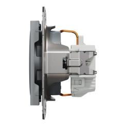 Розетка Schneider Electric ASFORA сталь Фото 3