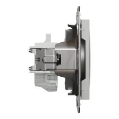 Розетка Schneider Electric ASFORA без заземлення алюм. Фото 2