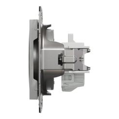 Розетка Schneider Electric ASFORA без заземлення алюм. Фото 3