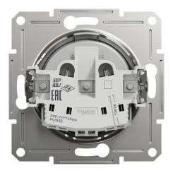 Розетка Schneider Electric ASFORA без заземлення алюм. Фото 7