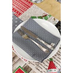 Салфетка на стол Прованс Merry Christmas серая 35x45 см Фото 1