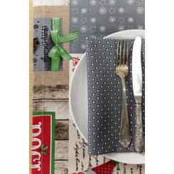Салфетка на стол Прованс Merry Christmas серая 35x45 см Фото 3