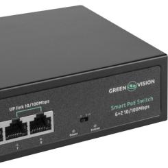 Коммутатор сетевой Greenvision GV-015-D-06+2P Фото 4