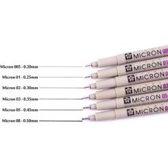 Лайнер Sakura Pigma Micron (0.1) 0,25 мм Красный Фото 5