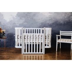 Кроватка Angelo Magic белая (бело-серая) 120х60 Фото 3