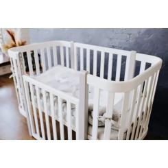 Кроватка Angelo Magic белая (бело-серая) 120х60 Фото 4