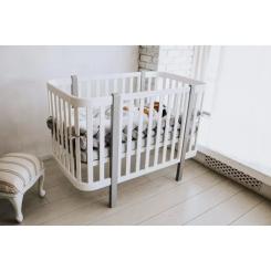 Кроватка Angelo Magic белая (бело-серая) 120х60 Фото 8