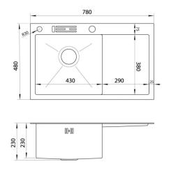 Мойка кухонная Nett NS-7848(L) Фото 5