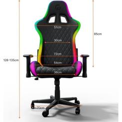 Кресло игровое GamePro Hero RGB Black Фото 3