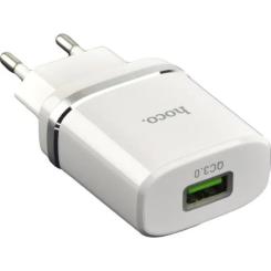 Зарядное устройство HOCO C12Q Smart QC3.0 charger White Фото