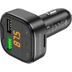 FM модулятор BOROFONE BC43 Flash 2 x USB Black Фото 1