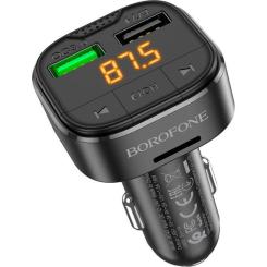 FM модулятор BOROFONE BC43 Flash 2 x USB Black Фото 3
