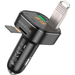 FM модулятор BOROFONE BC43 Flash 2 x USB Black Фото 5