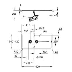 Мойка кухонная Grohe K400 Фото 2