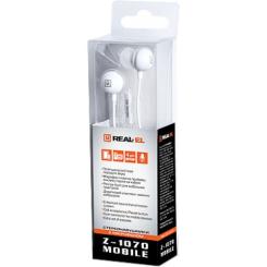 Наушники REAL-EL Z-1070 Mobile White Фото 1