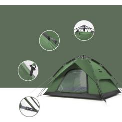 Палатка Naturehike чотиримісний автоматичний NH21ZP008 темно-зелений Фото 2