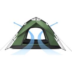 Палатка Naturehike чотиримісний автоматичний NH21ZP008 темно-зелений Фото 3