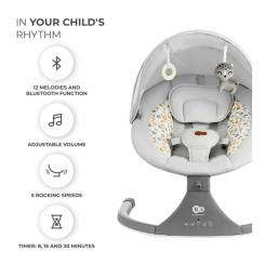 Кресло-качалка Kinderkraft Lumi 2 Light Grey Фото 8