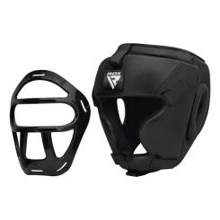 Боксерский шлем RDX T1 Grill Full Black M Фото 1
