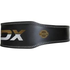 Атлетический пояс RDX 6 шкіряний Black Gold M Фото 1