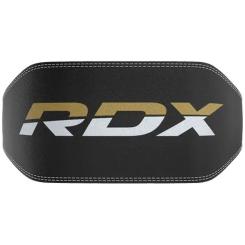 Атлетический пояс RDX 6 шкіряний Black Gold M Фото 3