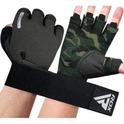 Перчатки для фитнеса RDX T2 Half Army Green M Фото 6