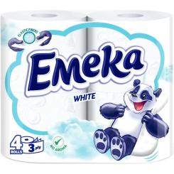 Туалетная бумага Emeka White 3 слоя 4 рулона Фото