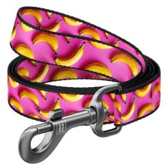 Поводок для собак WAUDOG Nylon "Бананы на розовом" S Фото