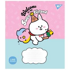 Тетрадь Yes Line Friends. Sweetieland 12 аркушів лінія Фото 1