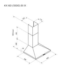 Вытяжка кухонная Pyramida KX 60 (1000) B IX Фото 6