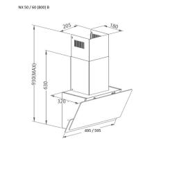 Вытяжка кухонная Pyramida NX 50 (800) B GWH Фото 7