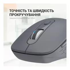 Мышка OfficePro M230G Silent Click Wireless/Bluetooth Gray Фото 8