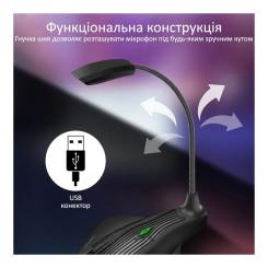 Микрофон Vertux VertuMic-1 LED USB Black Фото 3