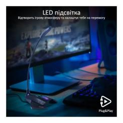 Микрофон Vertux VertuMic-1 LED USB Black Фото 5