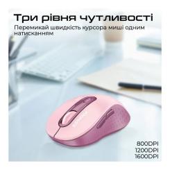Мышка Promate Ken Wireless/Bluetooth Pink Фото 3
