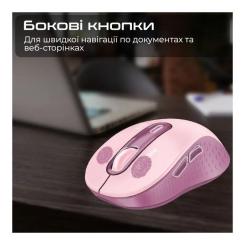 Мышка Promate Ken Wireless/Bluetooth Pink Фото 5