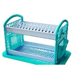 Сушилка для посуды Консенсус 2 яруси бірюза Фото