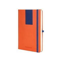 Книга записная Optima А5 COMBI-5, твердая обложка, резинка,линия Фото