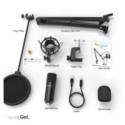 Микрофон Fifine T730 USB Black Фото 1