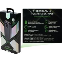 Батарея универсальная Vinga 20000 mAh 22.5W Display Black Фото 7