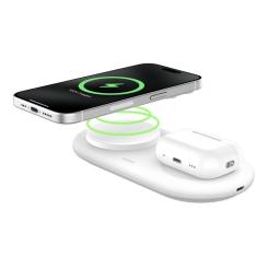 Зарядное устройство Belkin 2in1 15W Pad Qi2 white Фото 2