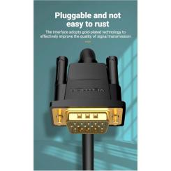 Кабель мультимедийный Vention VGA 15M-15M 3.0m ferrite Фото 11