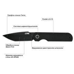 Нож CJRB Nova Black PVD Фото 3