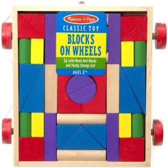 Кубики Melissa&Doug Набор деревянных блоков на тележке Фото 4