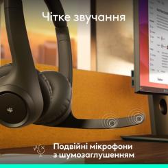 Наушники Logitech Zone 305 for Business Bluetooth Black Фото 9