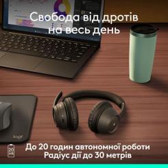 Наушники Logitech Zone 305 for Business Bluetooth Black Фото 11