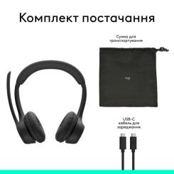 Наушники Logitech Zone 305 for Business Bluetooth Black Фото 6